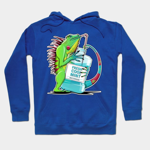 Iguana Bathroom Humor Hoodie by InTheWashroom